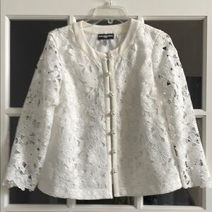 Karl Lagerfeld White Lace Jacket size 8